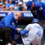 blue-jays’-springer-exits-game-after-being-hit-by-pitch-on-previously-injured-foot,-but-x-rays-are-negative